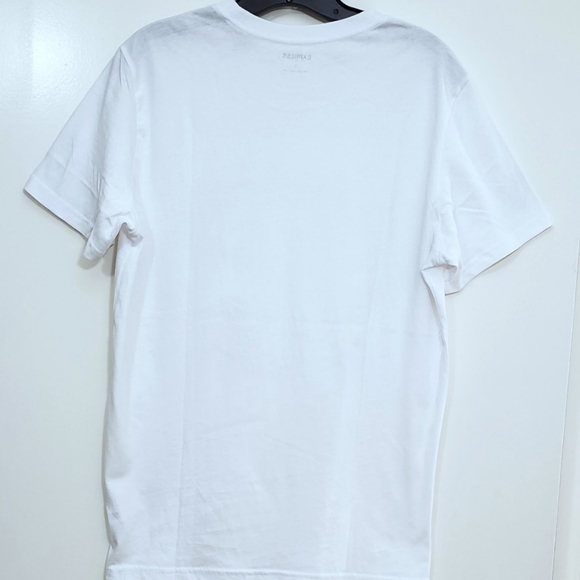 *NEW* Express Men White Circle Lion Logo Crew Neck - Picture 4 of 4